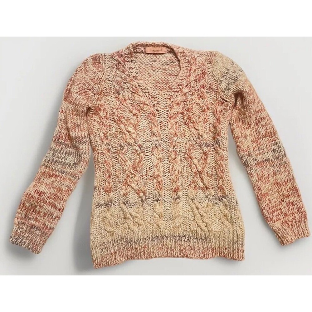 Elsamanda Anthropologie Sweater Womens Size Small Alpaca Wool Cable Knit Italy